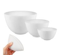 Beavorty 3Pcs Silicone Facial Mixing Bowls, Facial Mask Mixing BowlStirring Bowls Facial Mud Bowl Cosmetic Beauty Tool for Skincare,DIY Facial Mask (L+ +S)