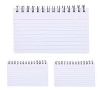 Beavorty 3pcs Small Spiral Notepad Set White Pocket-sized Index Cards with Tear-off Sheets for Student Study and Teacher Notes, Portable Memo Pads for Office and School Use
