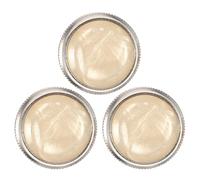 Beavorty 3pcs Trumpet Finger Buttons Keycaps Set Small Size Beige Shell Inlay Trumpet Key Covers Musical Instrument Accessories