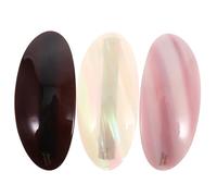 Beavorty 3Pcs Vintage Acetate French Barrette Hair Clips for Women Snap Hair Claw Clips for Thick Ponytail Accessories in White Pink and Brown