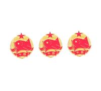 Beavorty 3pcs Vintage Chinese Flag Pin Brooch Durable Metal Patriotic Lapel Badge for Men Veterans Star Brooch Pins Souvenir Accessory for Hat Clothes Backpack