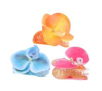 Beavorty 3pcs Women Simulation Flower Hairpin Butterfly Floral Claw Clips for Romantic Hairstyles Elegant Occasions Thick Hair