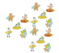 Beavorty 3sets Cartoon Animal Brooch Pins Cute Enamel Clothing Decorations for Bags Hats Lapels Durable Material Mixed Styles for Creative Fashion 5pcs*3