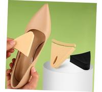 Beavorty 4 Pairs Adjustable Reusable Shoe Toe Inserts Filler for Women Too Big High Heels Anti-Slip Thickened Toe Plugs in Black Nude Flexible Fit to Reduce Heel Slippage and Comfort