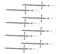Beavorty 4 Pairs Punk Metal Sword Dangle Earrings Retro Gothic Drop Jewelry for Women Lightweight Stylish Accessories for Parties Beach and Everyday Wear