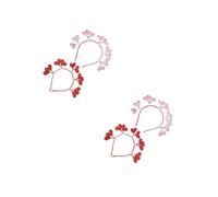 Beavorty 4 Pcs Glitter Heart Valentine Headband Romantic Hair Accessory with Multiple Sparkling Hearts for Wedding Party and Valentine's Day Celebration Red and Pink