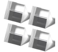 Beavorty 4 Pcs Optical Glass Prism Cube with Precise Optical Performance and Compact Design, Crystal Material for Research Applications and Laboratory Experiments, for Students