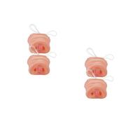 Beavorty 4 pcs Realistic Latex Pig Nose Mask for Halloween Cosplay Funny Animal Costume Accessory for Adults for Dress Up Parties Events
