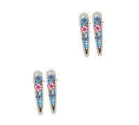 Beavorty 4 pcs Vintage Chinese Style Mini Flower Hairpins for Women Elegant Small Metal Floral Hair Clips Compact Hair Accessories for Managing Flyaways Enhancing Hairstyles with