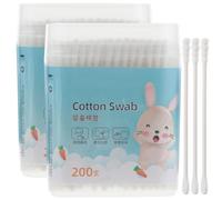 Beavorty 400pcs Cotton Swabs Soft Ear Cleaning Sticks for Nose Cleaning Safety Swabs