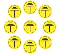 Beavorty 400pcs Yellow Electrical Hazard Warning Stickers for Charging Stations and Exposed Wires, Paper Material with Water and Oil Resistance, Easy to Apply Caution Stickers