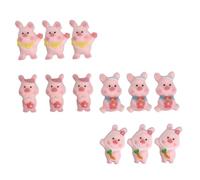 Beavorty 40Pcs Cute Resin Pig Keychain Hairpin Craft Accessories DIY Cake Decoration Non-breakable for Hair Necklace Earrings gift for for for for for for Crafting