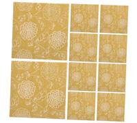 Beavorty 40pcs Floral Beverage Napkins: Rose Printed Beverage Luncheon Dinner Disposable Napkins for Wedding Anniversary Celebrations Golden