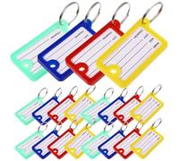 Beavorty 40pcs Multi-Function Portable Key Tags with Colour Coding Made of Sturdy Pp Material Compact Label Tags for Homes and Rental Management Companies