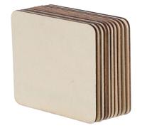 Beavorty 40pcs Unfinished Blank Wood Square Natural Unfinished Wood Slices Easy to Carve Sturdy Square Cutouts for DIY Crafts Coasters for Craft Projects