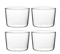 Beavorty 4pcs 200ml Glass Dessert Cups Set Recyclable Mousse Pudding Snack Bowls for Cold Drinks and Party Pastries