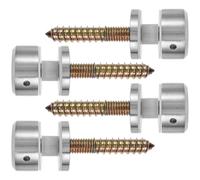 Beavorty 4pcs 5mm Solid Side-Mount Glass Retainer Clips Stainless Steel Stair Glass Clamp Railing Handrail Bracket for Panels