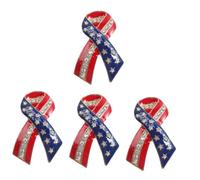 Beavorty 4pcs American Flag Brooch Independence Day Lapel Pin for Parties Weddings and Everyday Wear Fashionable Ornament for Celebrations Decorative Badge