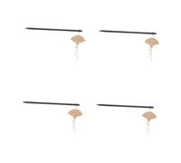Beavorty 4pcs Ancient Chinese Hairpin with Dangle Tassel Wooden Alloy Hair Stick for Women Elegant Bridal Wedding Hair Accessory Classic Chinese Aesthetic Headdress for Hanfu and