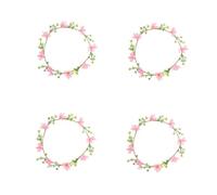 Beavorty 4pcs Bridal Flower Headband with Delicate Floral Design Ethereal Charm Fairy Crown Headdress for Brides and Bridesmaids Versatile Wedding Hair Accessory Creating Romantic and