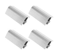 Beavorty 4pcs Cabinet Corner Guards Lightweight Plastic Baseboard Corner Protectors for Cabinets and Floor Moldings Silver Stops Bottom Gaps