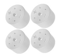 Beavorty 4pcs Cemetery Grave Vase Insert Flower Arranger Insert, Plastic, Beige, 7 Hole Cylinder, Reusable, Easy to Clean, for Weddings and Home