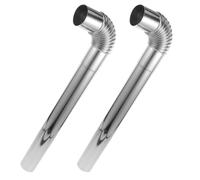 Beavorty 4pcs Chimney Elbow Heavy Duty Stove Pipe Thickened Design Stainless Steel Actively Reduces Indoor Fumes Increases Stability for Residential and Commercial Spaces