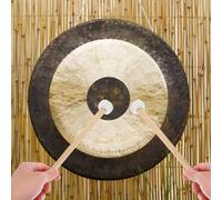 Beavorty 4pcs Chinese Instrument Mallets Gong Percussion Mallets Set with Cloth Wrapped Handles Random Color for Gong Drum Accessories