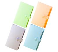 Beavorty 4pcs Currency Collection Album Books, Small Banknote Protective Bags with 100 Sleeves Each, Multi-Color Money Holder for Collectors, Bill and Commemorative Banknote Storage,