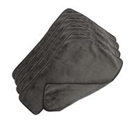 Beavorty 4pcs Dark Grey Coral Fleece Facial Wash Cleansing Cloths for Salon and Spa Use, Soft Microfiber Massage Towels Suitable for Professional Estheticians and Sensitive Skin