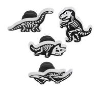 Beavorty 4pcs Dinosaur Skeleton Brooch Chic Alloy Lapel Pin Corsage Badges for Everyday Wear for Women and Dinosaur Lovers Eye Catching Accessory for Sweaters Dresses and More