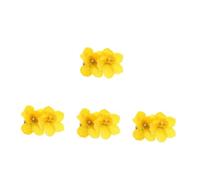 Beavorty 4pcs Elegant Narcissus Floral Hairpin for Women Stylish Artificial Daffodil Barrette Clip Manage Loose Strands with Chic Hair Accessory for Beach Wedding Party and Vacation