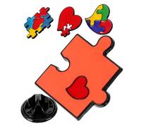 Beavorty 4pcs Enamel Autism Rainbow Brooch Pin Fashion Bright Brooches for Women Men Boys and Girls