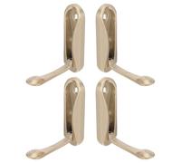 Beavorty 4pcs Foldable Aluminum Alloy Wall Hooks, Hidden Folding Coat and Key Holders for Entryway, Bathroom, Kitchen - Space-Saving Fold-up Hangers for Clothes, Hats, and Towels