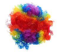 Beavorty 4pcs Funny Crazy Wig Clown Afro Curly Wig Disco Party Halloween Costume Dress up Crazy Curly for Fancy Clown