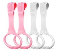 Beavorty 4pcs Hand Pull Ring Toys for Boy Girl Walking Training Playpen Pull up Rings Crib Hanging Walking Assistant Tools for Development