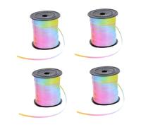 Beavorty 4pcs Iridescent Curling Balloon Ribbon Yards for Wedding Birthday Party Decorations Gift Wrapping Crafting Florist Supplies Multipurpose Tying and DIY Designs