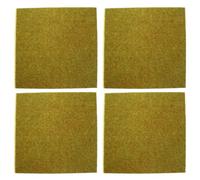 Beavorty 4pcs Model Grass Mat Sand Table Turf Nylon Turf Mat Khaki for Modeling and Landscaping Realistic Restoration
