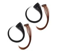 Beavorty 4pcs Natural Women Bang Wig Women Side Bang Patch Charming Female Wig for
