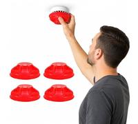 Beavorty 4Pcs Plastic Fire Alarm Detector Covers Dust Guards Compatible with Smoke Sensors for Office Use
