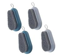 Beavorty 4pcs Portable Nail Brush for Cleaning Fingernails and Toenails with Comfortable Handheld Shape, Fine Soft Bristles, Dense Layout for Gentle and Thorough Dirt Removal, for Gardening