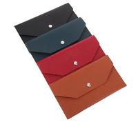 Beavorty 4pcs PU Leather Wallet Multifunctional Card Holder with Cash and Coin Storage Soft Finish Budget Envelope Organizer for Everyday Business and Leisure Use