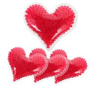Beavorty 4pcs Reusable Ice Pack Gel for Injuries Heart Shaped Cold Hot Compress Portable Nursing Ice Pack for Men Women