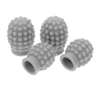 Beavorty 4pcs Silicone Drumstick Caps 7a 5a Practice Drumstick Tips Mute Protective Covers Grey Musical Instrument Accessories for Quiet Drum Practice