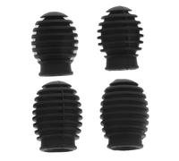 Beavorty 4pcs Silicone Drumstick Practice Covers Spiral Design Black Drumstick Protectors for Beginner Drummers Suitable for Electronic and Silent Drum Kits