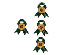 Beavorty 4pcs Sunflower Ribbon Pin Badge for Disability Awareness Vintage Flower Lapel Brooch Volunteer Support Badge Cute Women Brooch for Community and Charity Events Easy to Wear