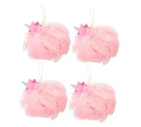 Beavorty 4pcs Unicorn Bath Loofah for Exfoliating Animal Shaped Sponges for Shower Soft Texture Quick Drying Fun Cartoon Designs for Boys