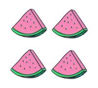Beavorty 4pcs Unique Watermelon Lapel Pin Alloy Brooch with Playful Design Sturdy Fruit Shaped Badge for Clothes Bags and Backpacks Cute Fashion Accessory with Fine Detailing