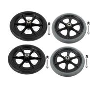 Beavorty 4pcs Wheelchair Front Caster Wheels Replacement for Walkers Strollers Mobility Equipment Shockproof Non-slip Solid Wheel Assembly with Enhanced Comfort and Vibration Absorption
