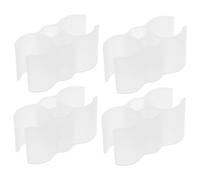 Beavorty 4pcs White Plastic Broom-to-Dustpan Clip Dual Connection Broom Handle Connector Enhancing Cleaning Efficiency for Cleaning Tools and Dustpans